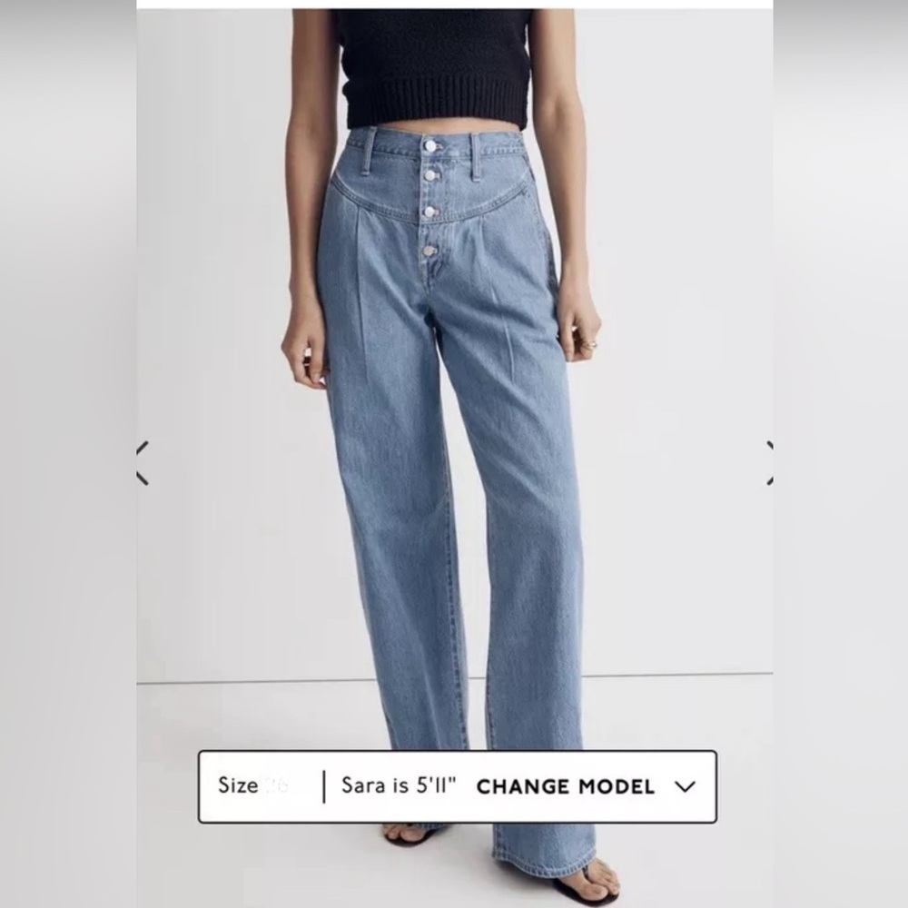 Madewell Brand Super Wideleg Jean. Size 28